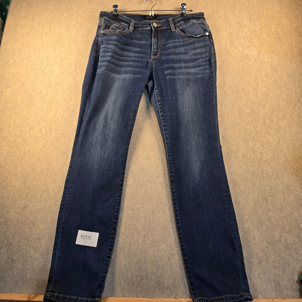 Judy Blue Los Angeles Straight Fit Jeans Dark Wash Stretch Denim Size 15/32